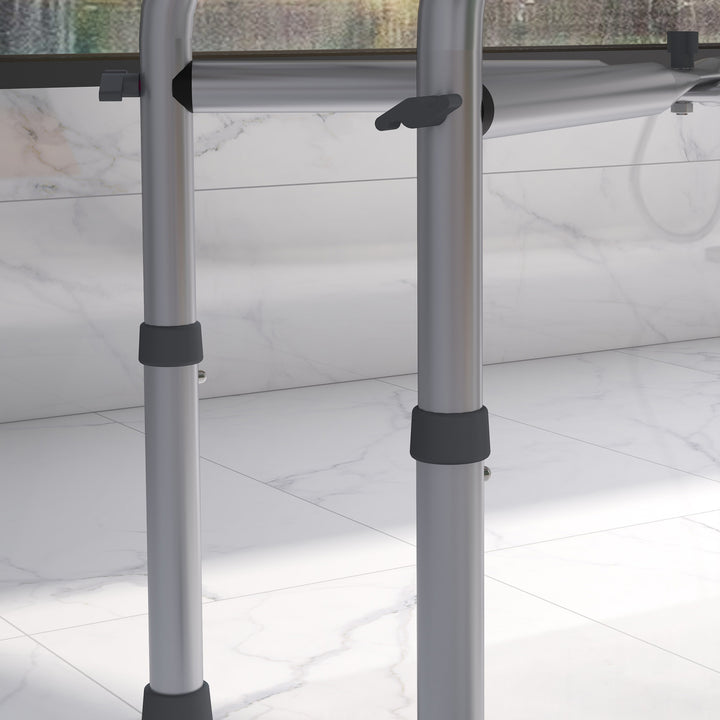 Shower Seating: Adjustable Aluminium Frame with Removable Cushion