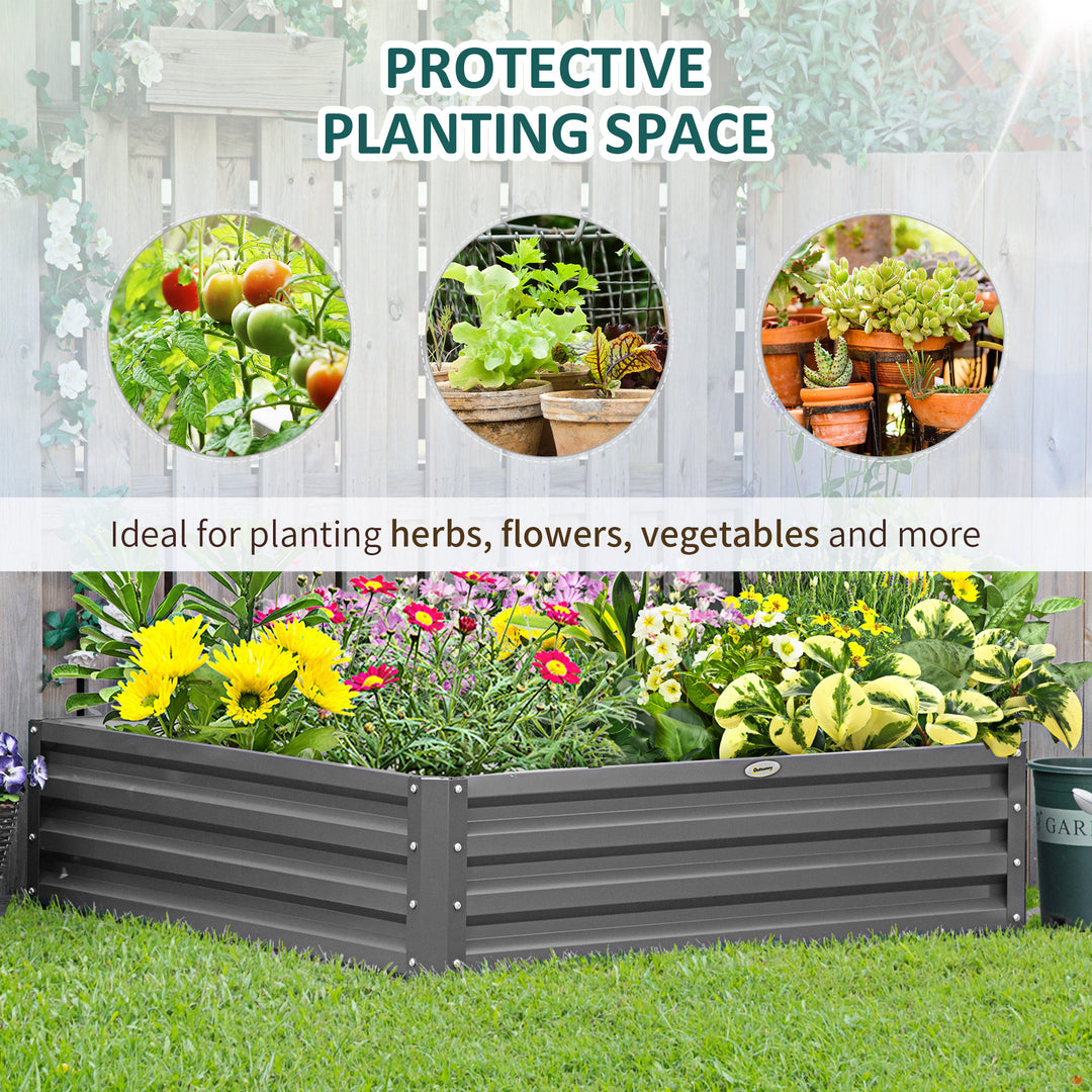 432L Square Raised Garden Bed Box Steel Frame for Vegetables