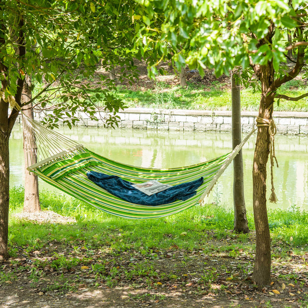 Striped Hammock with Pillow