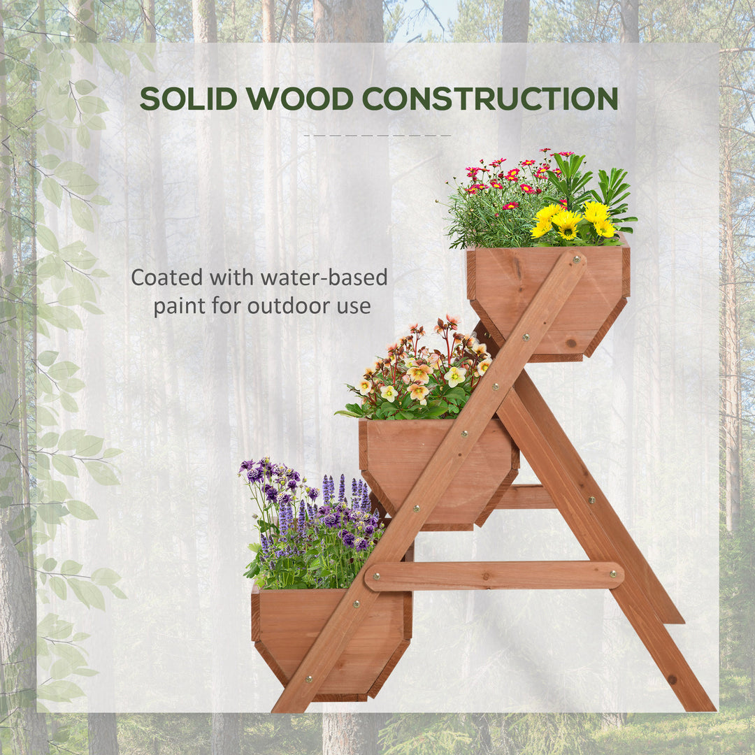 3 Tier Raised Garden Bed Wooden Elevated Planter Box Kit