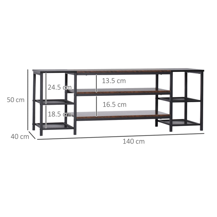 Industrial TV Cabinet: Storage Shelves for 65" TVs