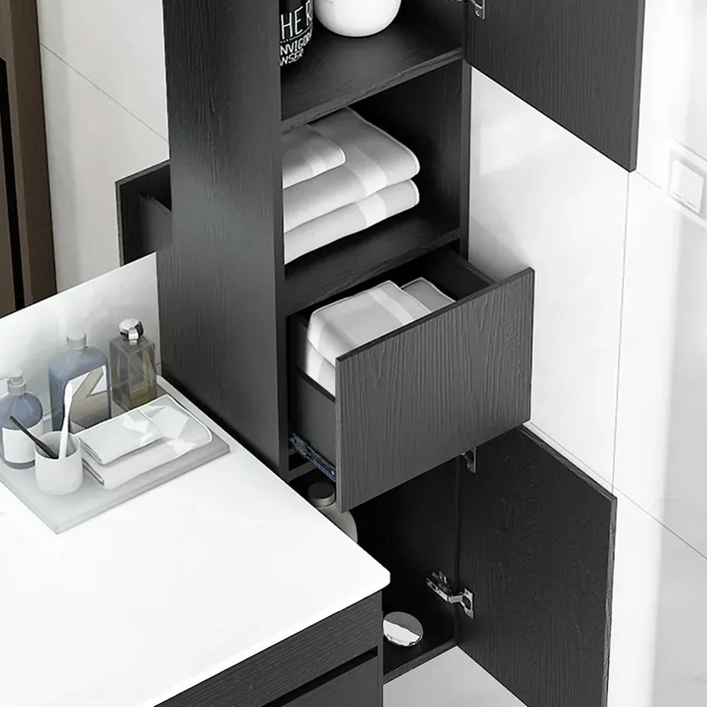 Modern Bathroom Cabinet with Drawers Wall Mounted Bathroom Cabinet with Doors with Shelf