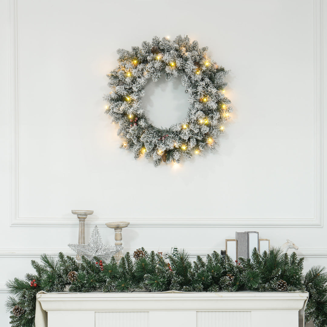 Christmas Wreaths for Front Door for Front Door with LED Lights