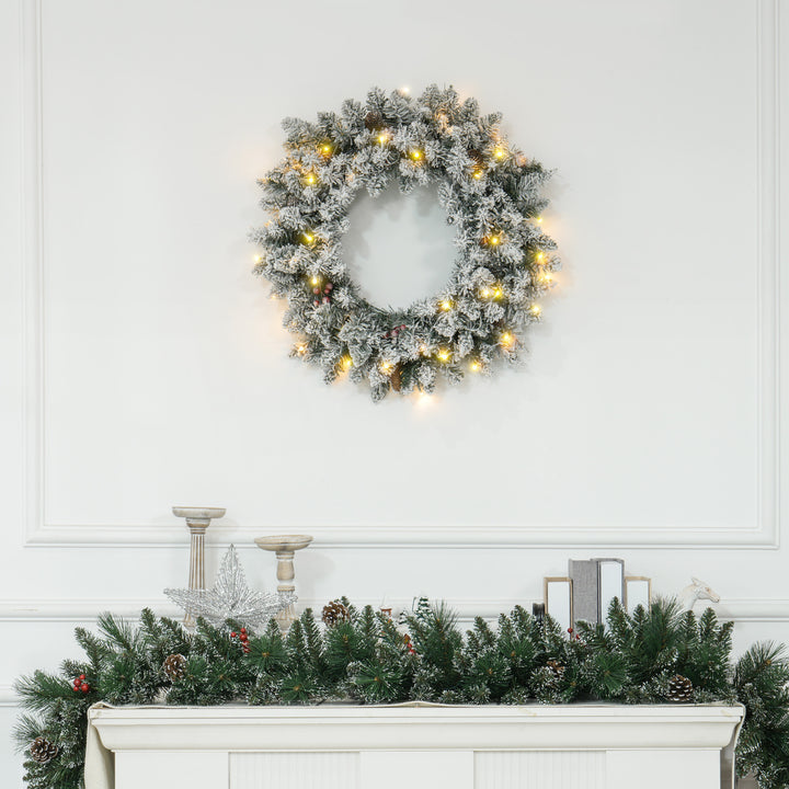 Christmas Wreaths for Front Door for Front Door with LED Lights