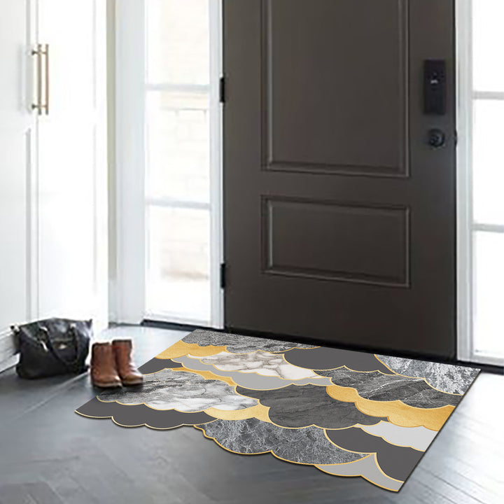 600mm x 900mm Morden Creat Non-slip Front Door Mat PVC Stain Resistant Entryway Rug