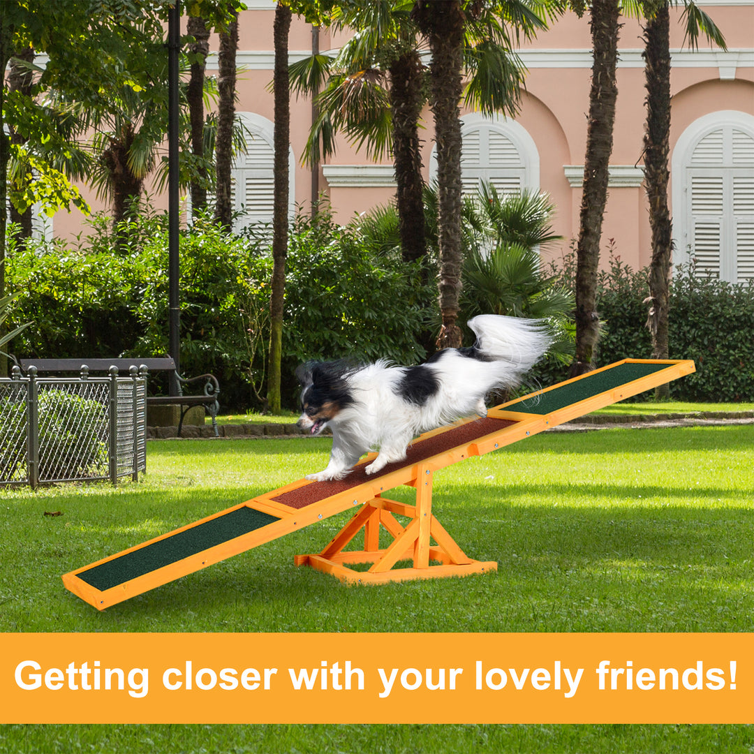 1.8m Wooden Pet Seesaw Dog Agility Equipment Activity Sport Dog Training Agility Obedience Equipment Toy Weather Resistant