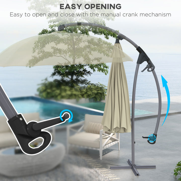 Waterproof 2.7m Cantilever Parasol