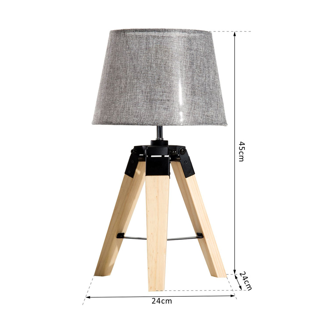 Tripod Table Lamp: Wooden Base