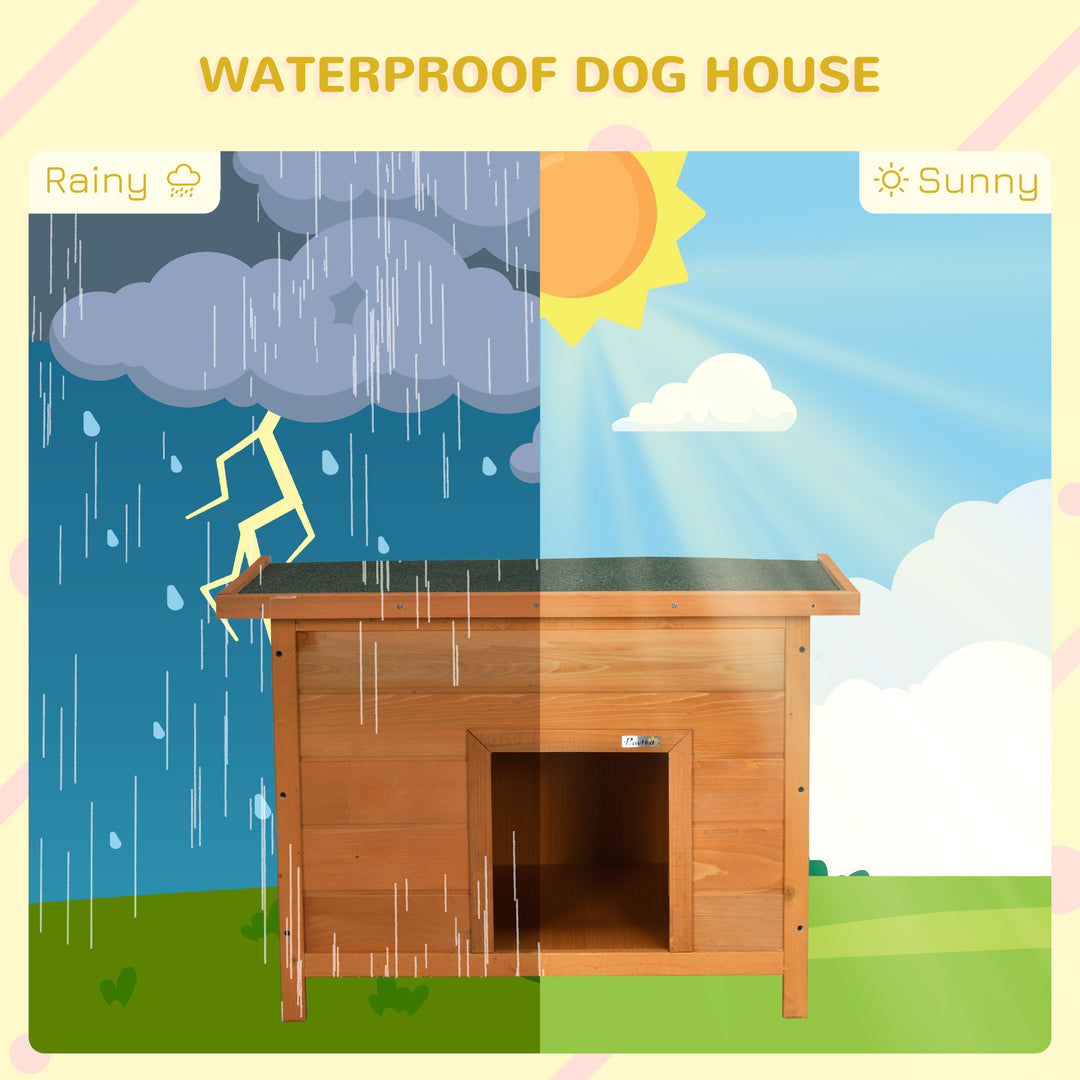 85cm Elevated Dog Kennel Wooden Pet House Outdoor Waterproof