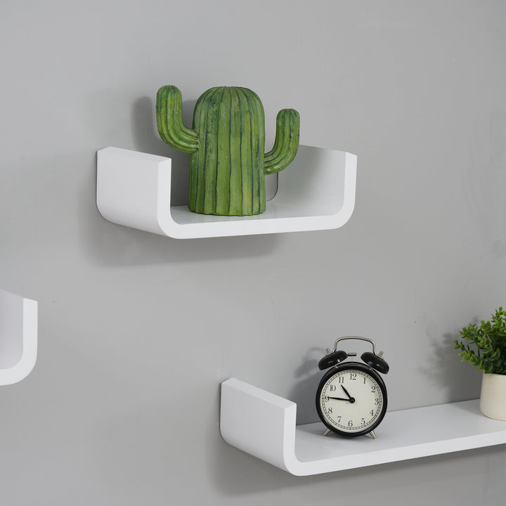 Floating U Shaped Wall Shelves