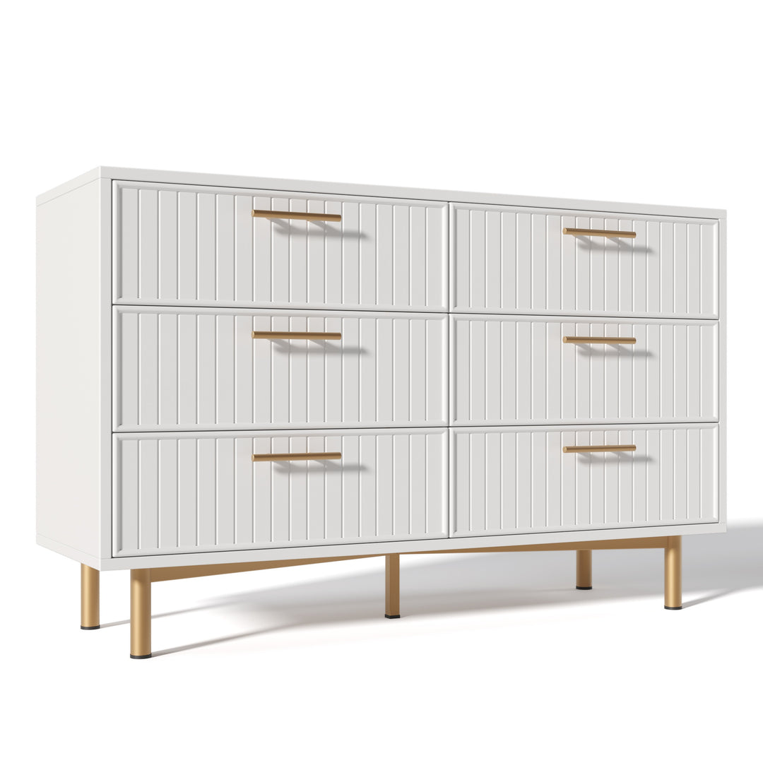 Modern Sideboard Storage Cabinet with 6-Drawer Chest