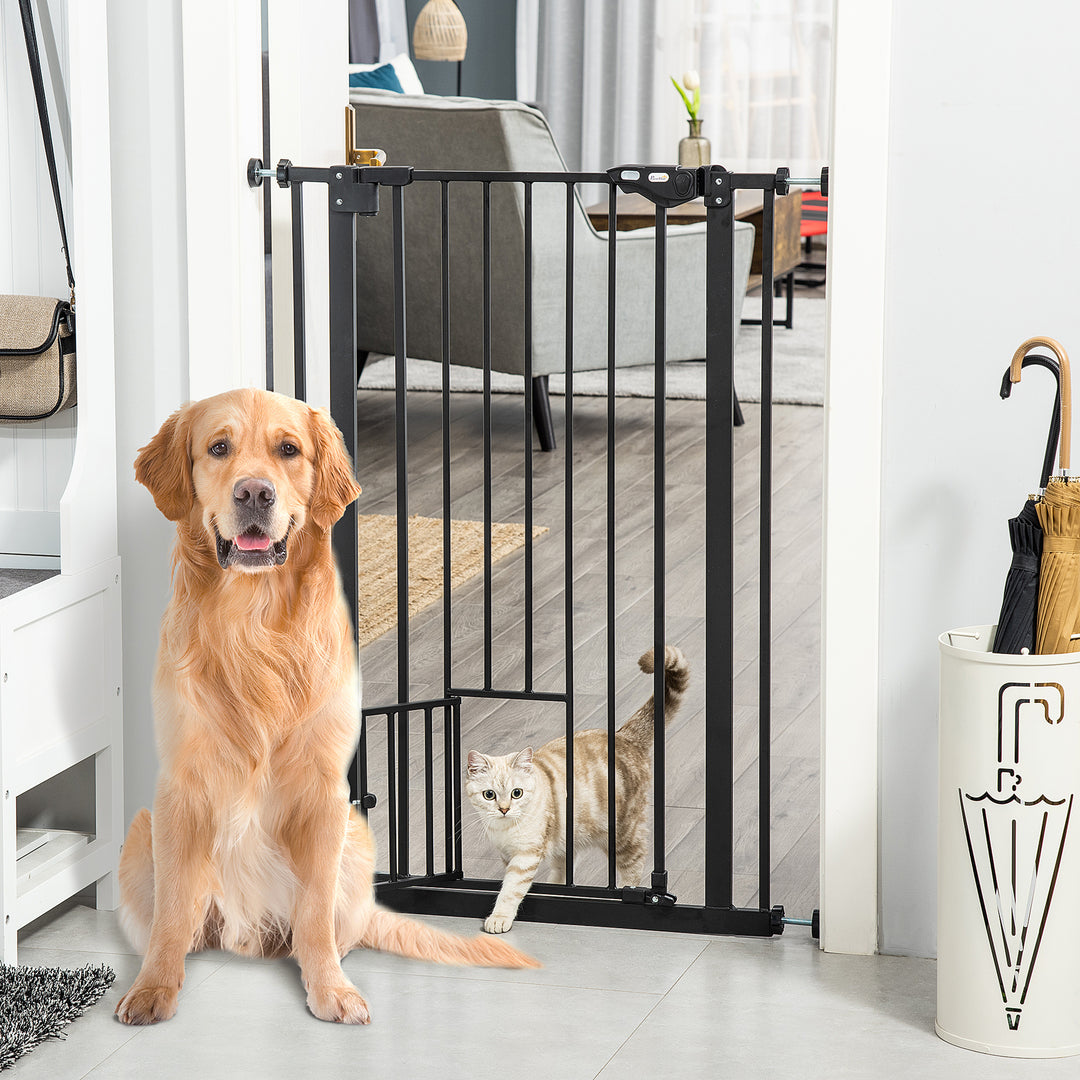 Extra Tall Dog Gate with Cat Door