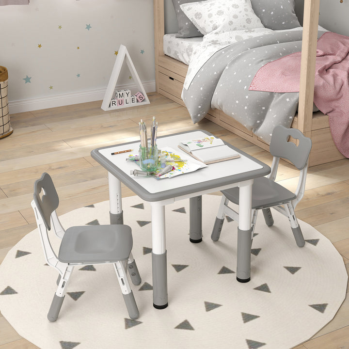 Height Adjustable Toddler Table and Chair Set