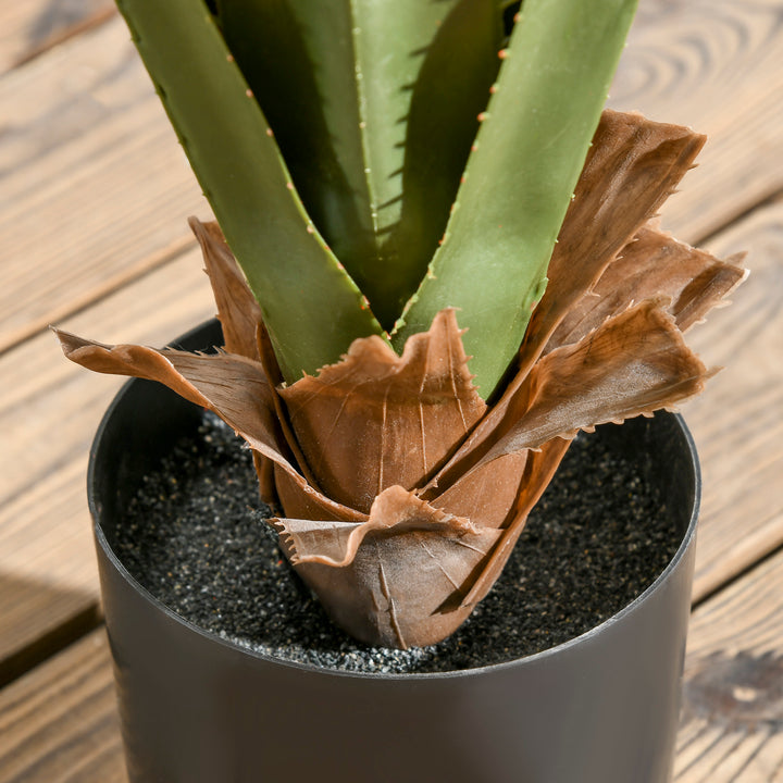 Artificial Agave Plants: Faux Succulent Set of 2 in Pots for Indoor/Outdoor Décor