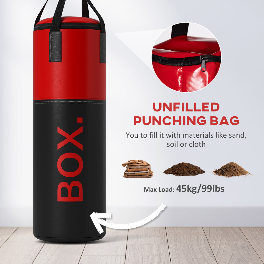 Unfilled Punching Bag Set with Boxing Bag Bracket