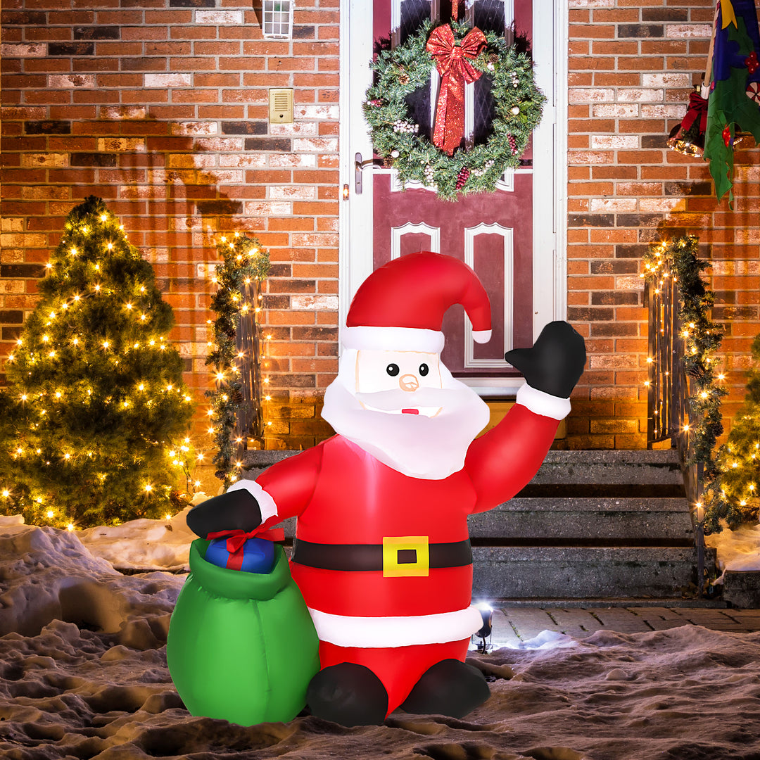 Inflatable Blow up Christmas Santa Claus 120cm LED Lighted Yard