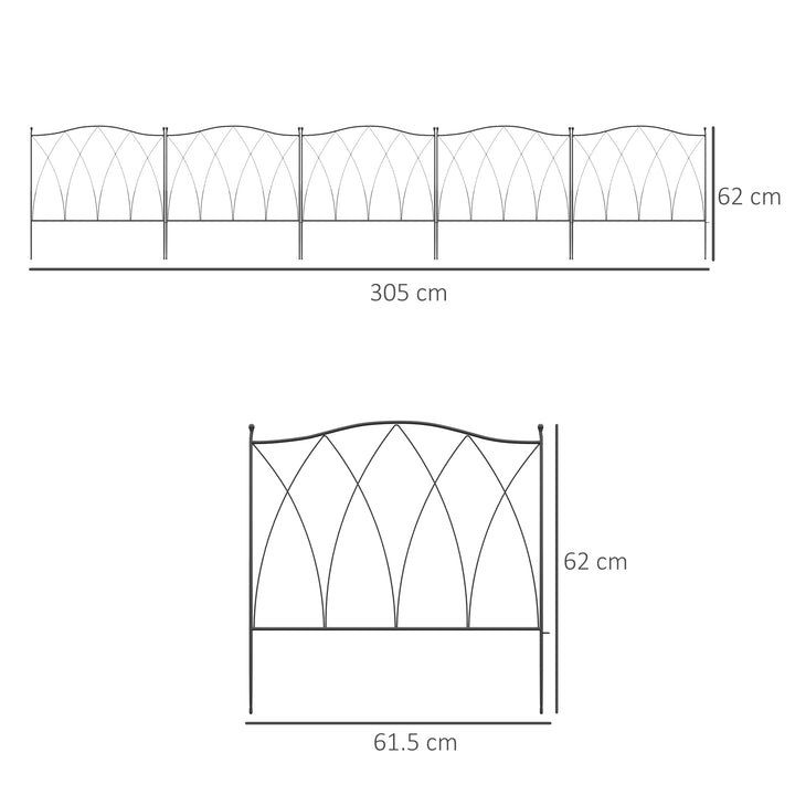 Garden Fencing: Rustproof Metal Picket Panels