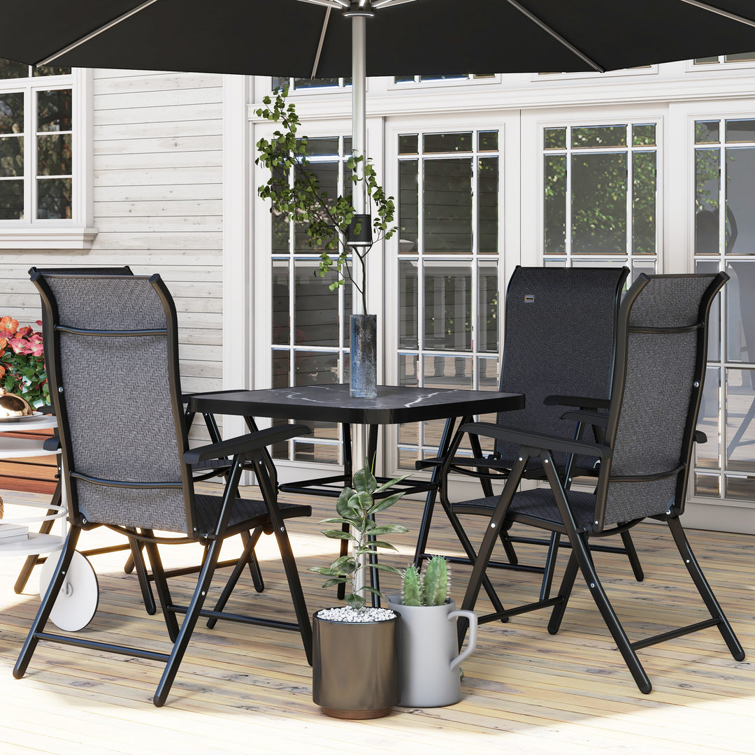 Rattan Folding Chair Set