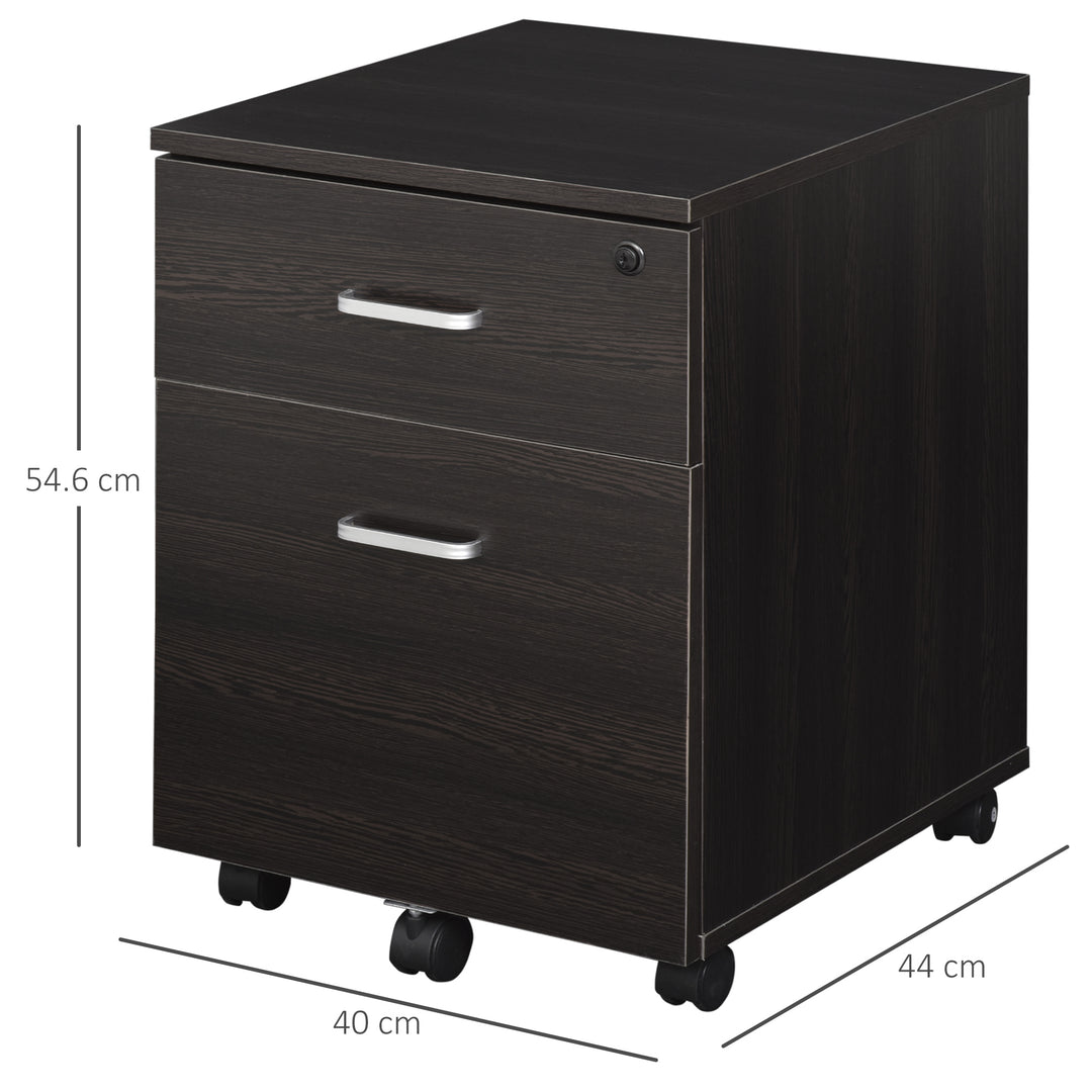 Vinsetto Mobile File Cabinet with 2 Drawers