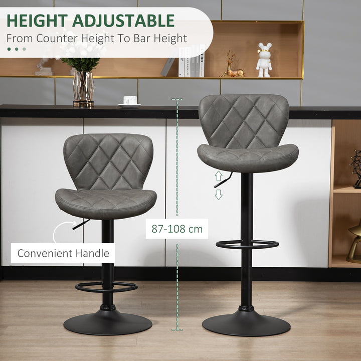 Adjustable Height Bar Stools Set of 2