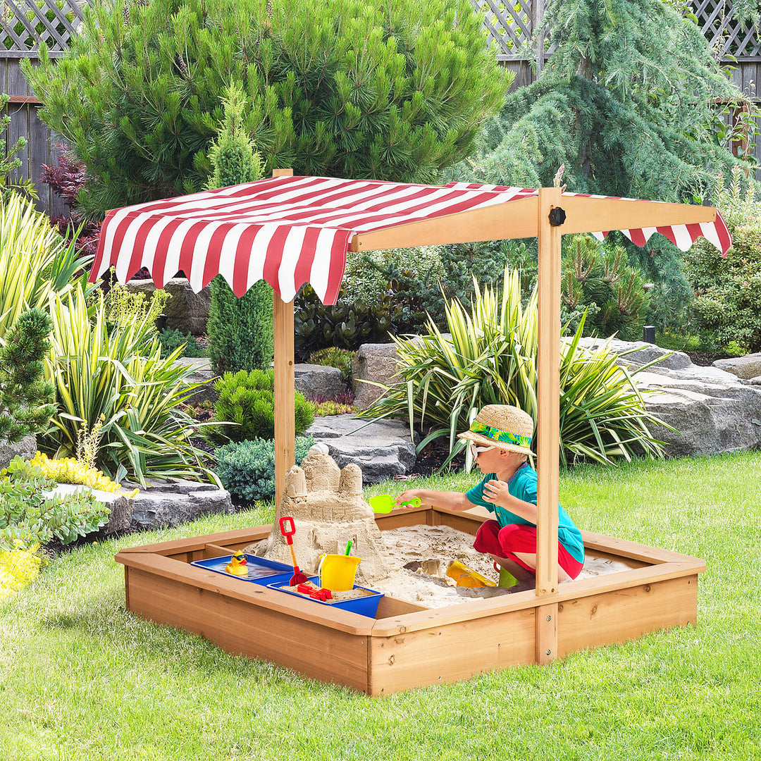 Kids Wooden Sandbox