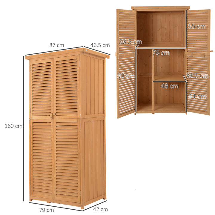 87 x 47 x 160cm Wooden Garden Storage Shed