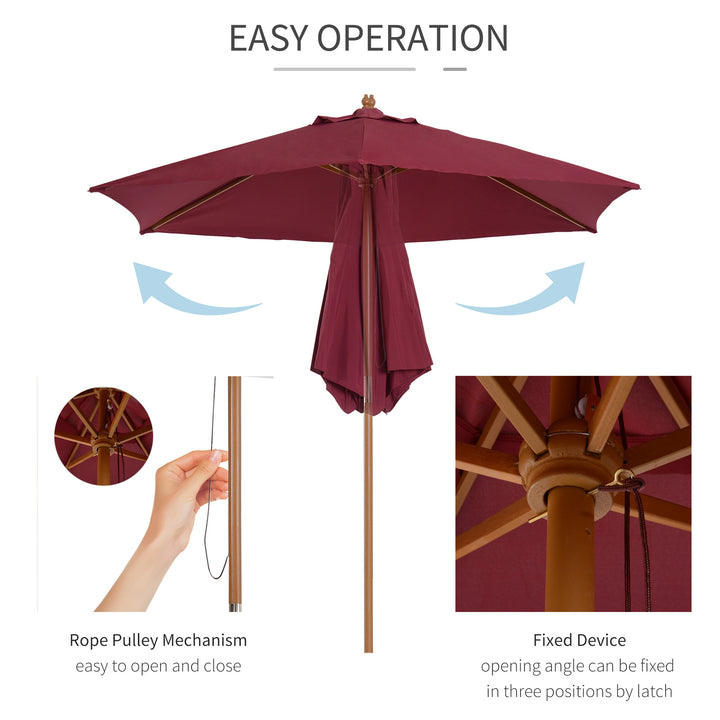 Wooden Garden Parasol