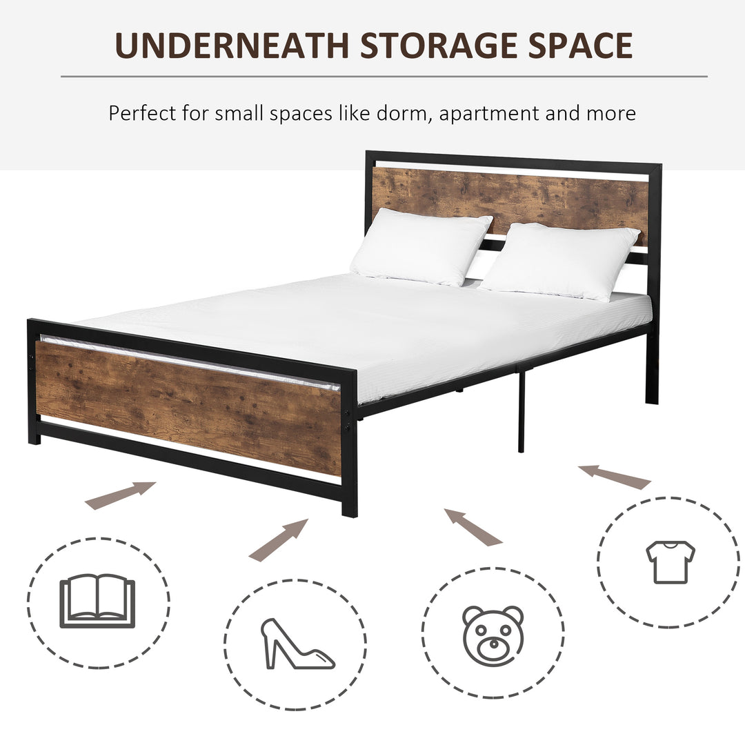 Full Bed Frame with Headboard & Footboard