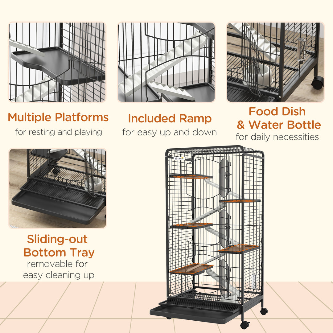 Five-Level Tall Small Animal Cage