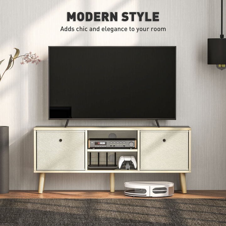 TV Cabinet Stand Unit for TVs up to 50'' with Foldable Drawers