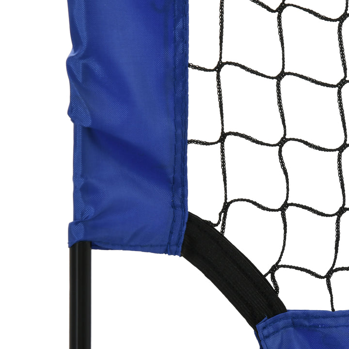 Set of 2 Football Goal Net 6 x 3 ft Foldable Outdoor Sport Training Teens Adults Soccer with Carrying Bag Blue