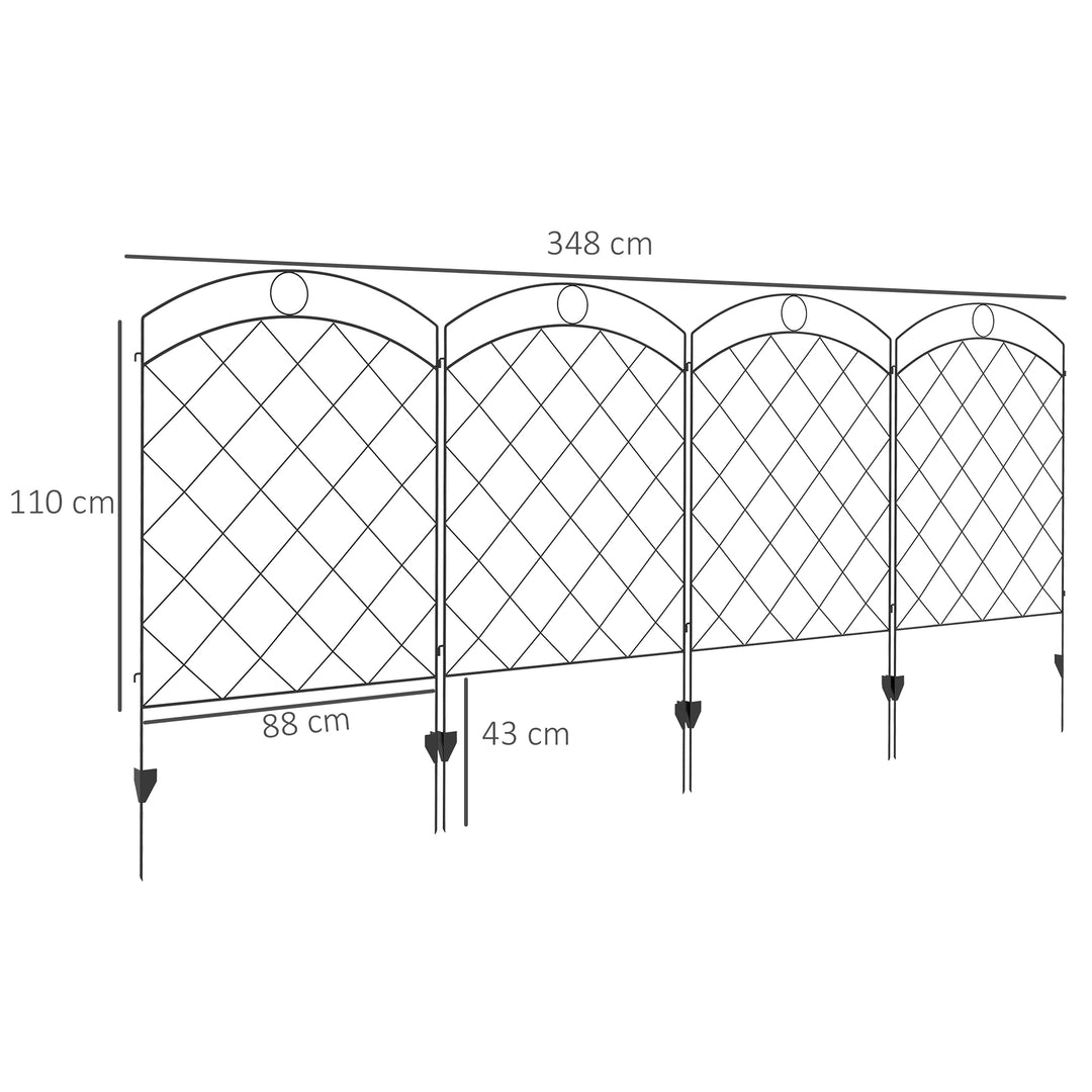 Steel Garden Fence Panels: Decorative Picket Fencing for Outdoor Installation