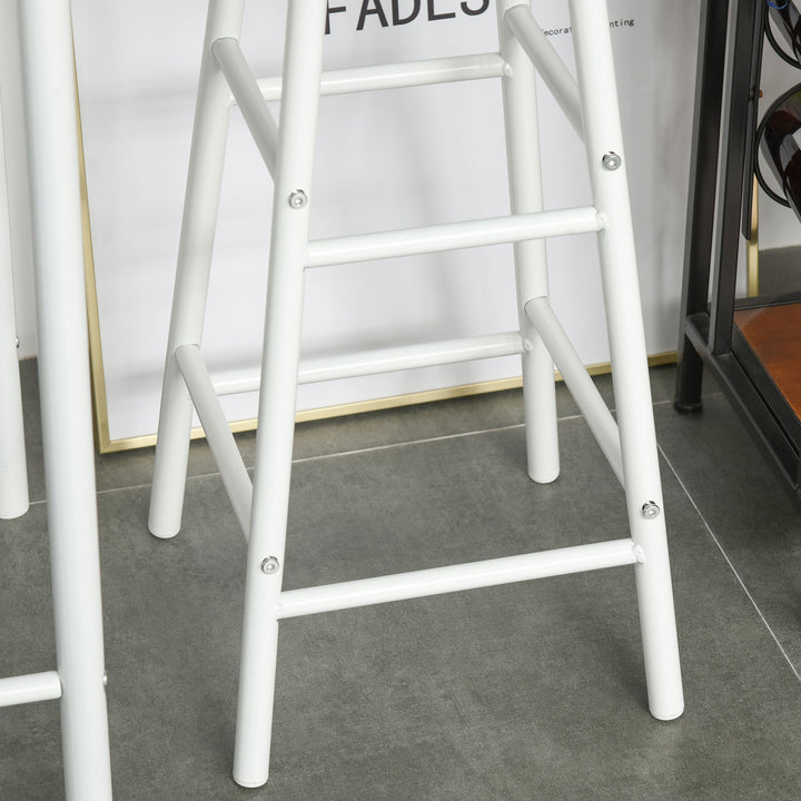 Bar Table and Stools w/ Metal Frame Footrest