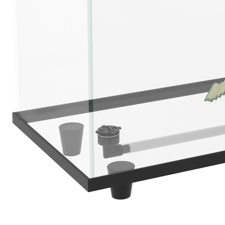 28L Glass Turtle Tank Aquarium with Basking Platform