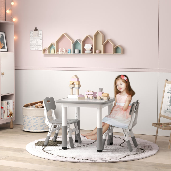 Height Adjustable Toddler Table and Chair Set