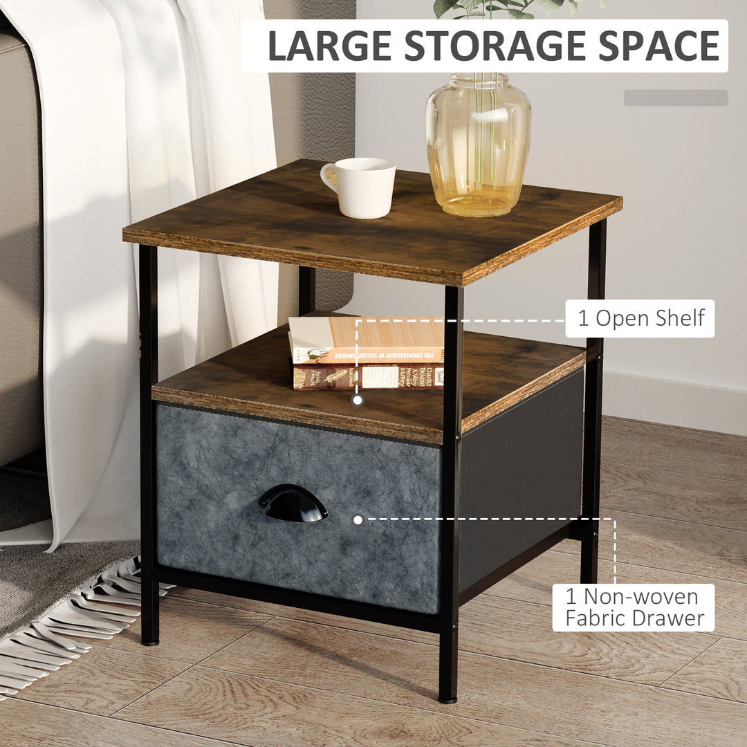 HOMCOM Industrial Side Table