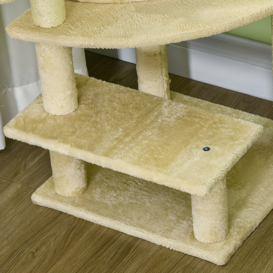 Tall Cat Tree for Indoor Cats with Multi-Tier Platforms