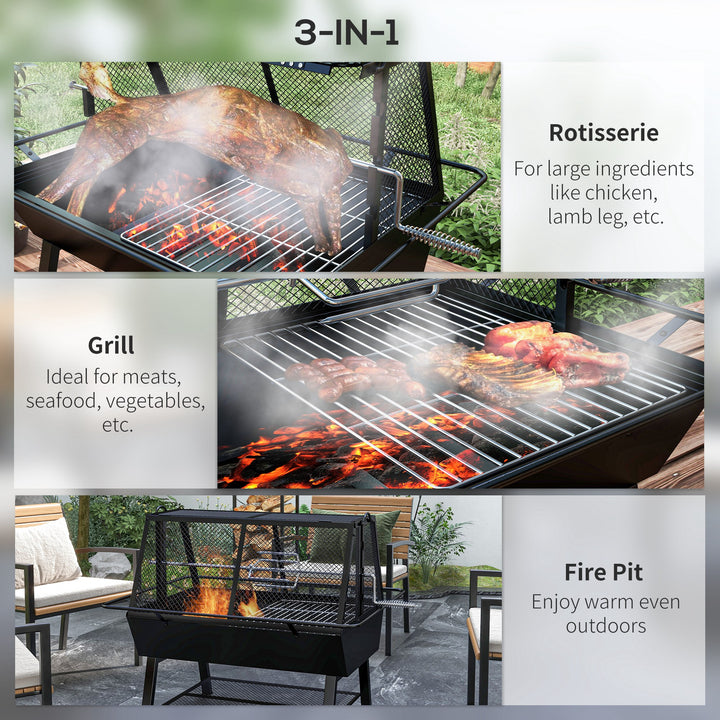 3-in-1 Charcoal Barbecue Grill