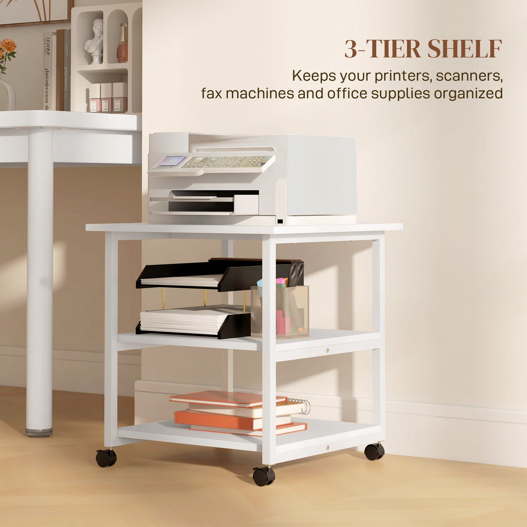 3-Tier Printer Stand w/ Storage Shelf