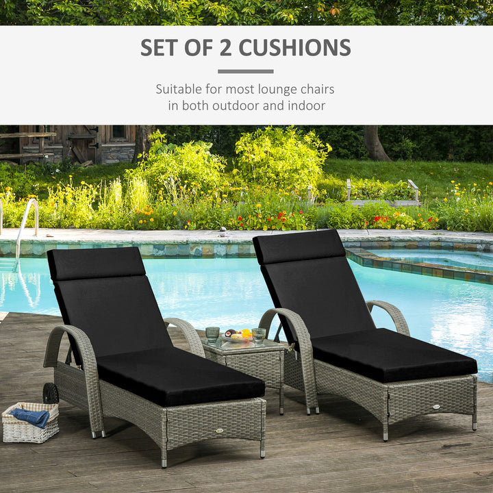 Set of 2 Outdoor Seat Cushion Set