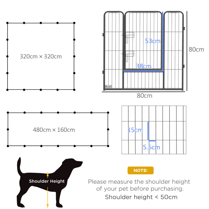 16 Panels Heavy Duty Puppy Playpen