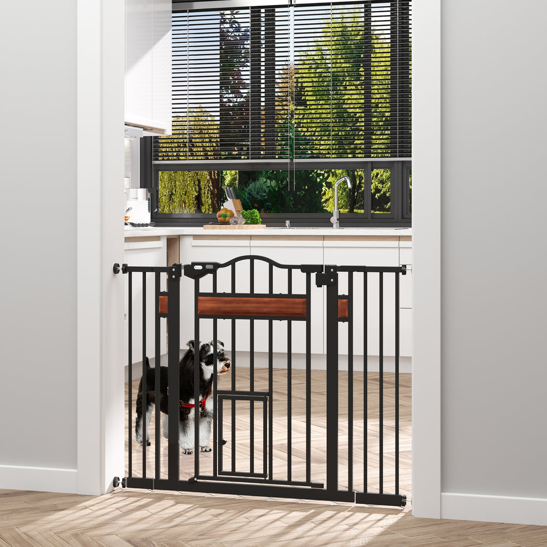 Dog Gate with Cat Flap Pet Safety Gate