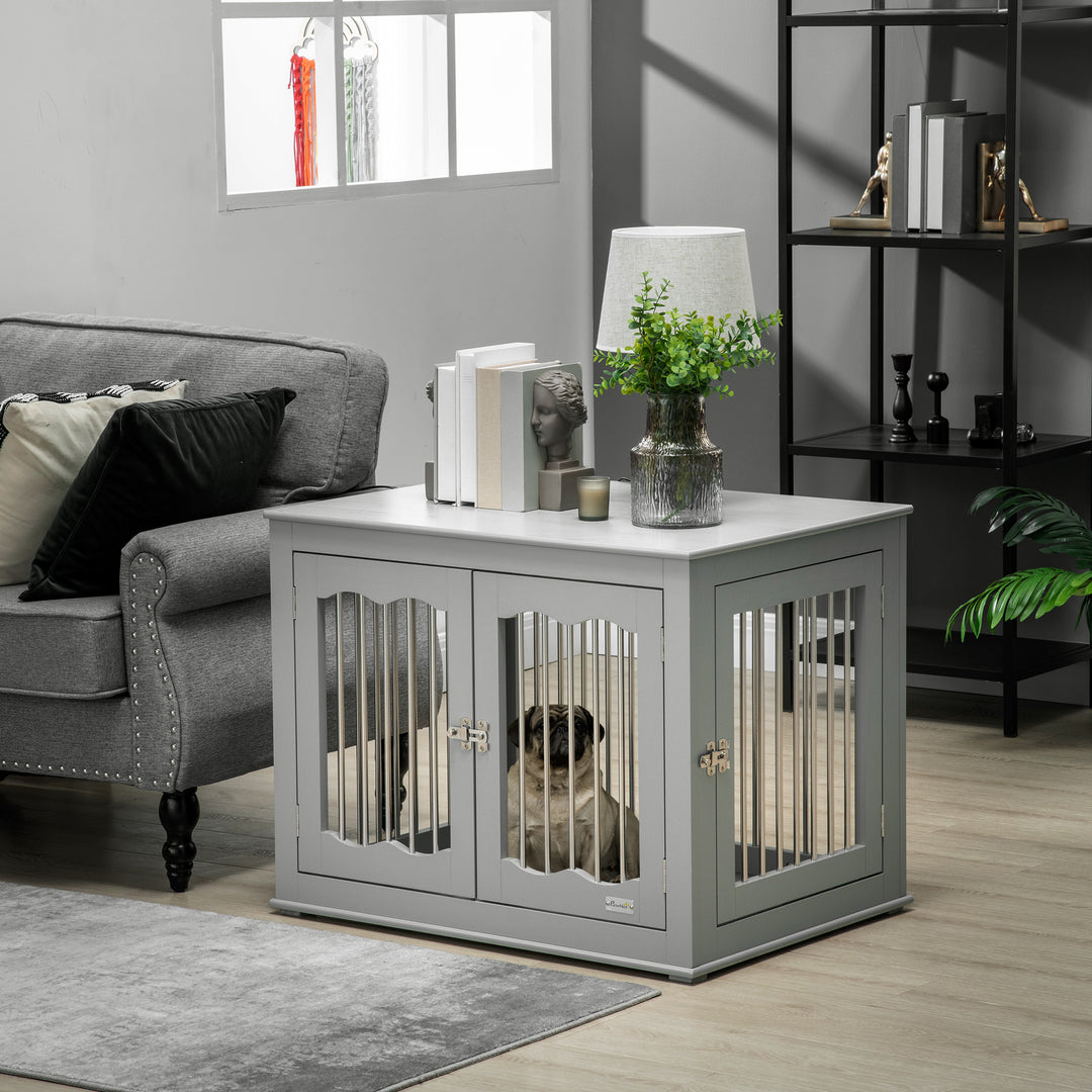 Dog Crate End Table with Three Doors