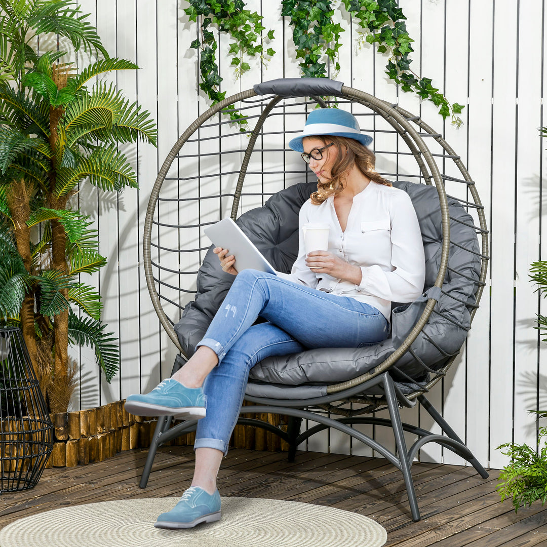 Folding Rattan Egg Chair