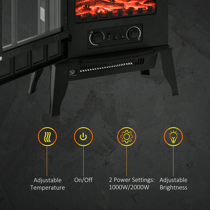 Freestanding Electric Fireplace Heater