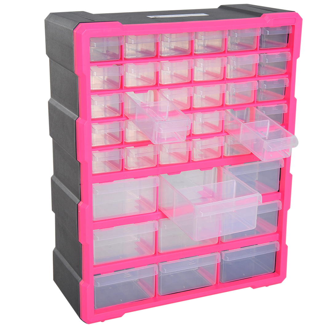 Organiser Cabinet: 39 Drawer Plastic Storage Unit for Small Parts