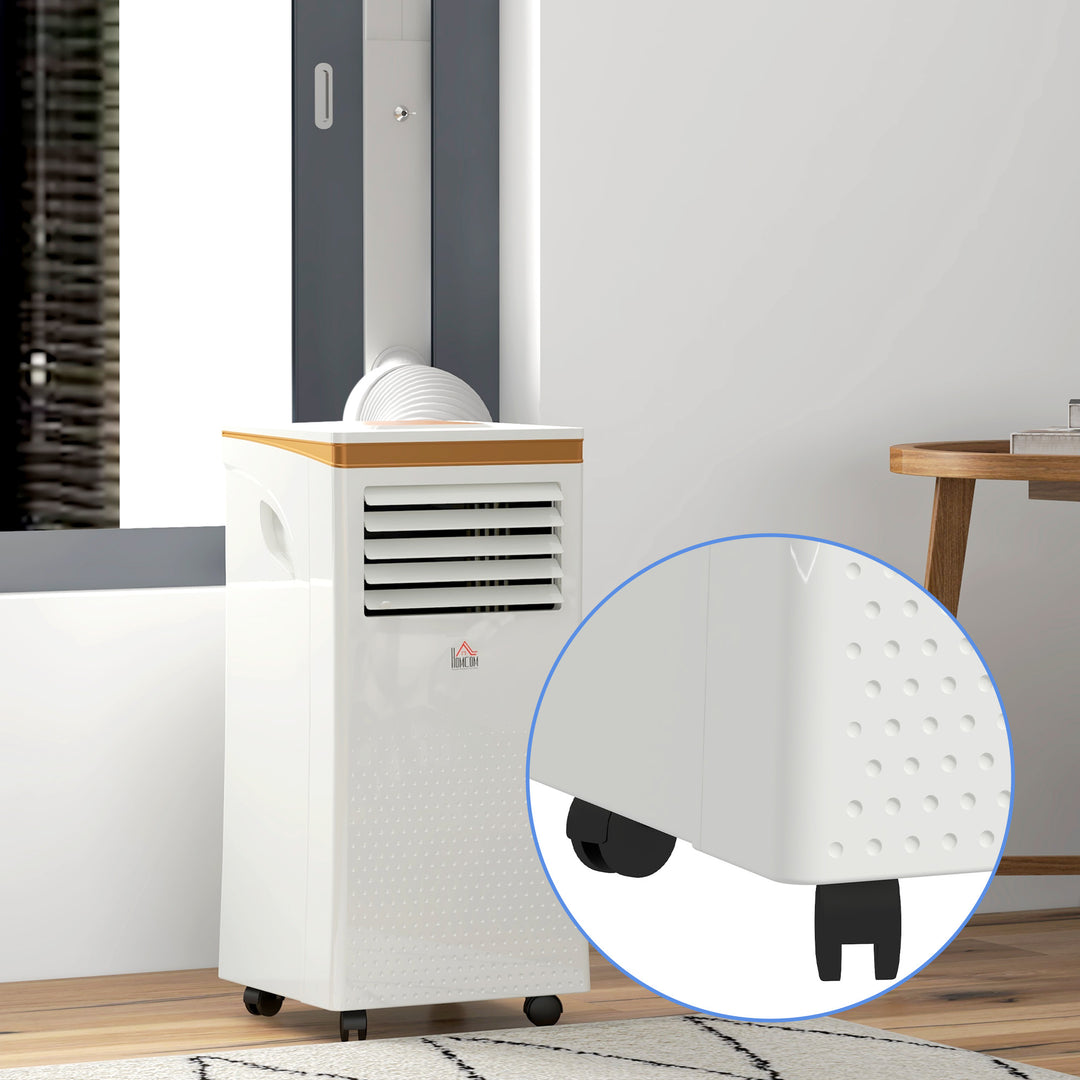 7000 BTU 4-In-1 Compact Portable Mobile Air Conditioner Unit Cooling Dehumidifying Ventilating w/ Fan Remote LED Display