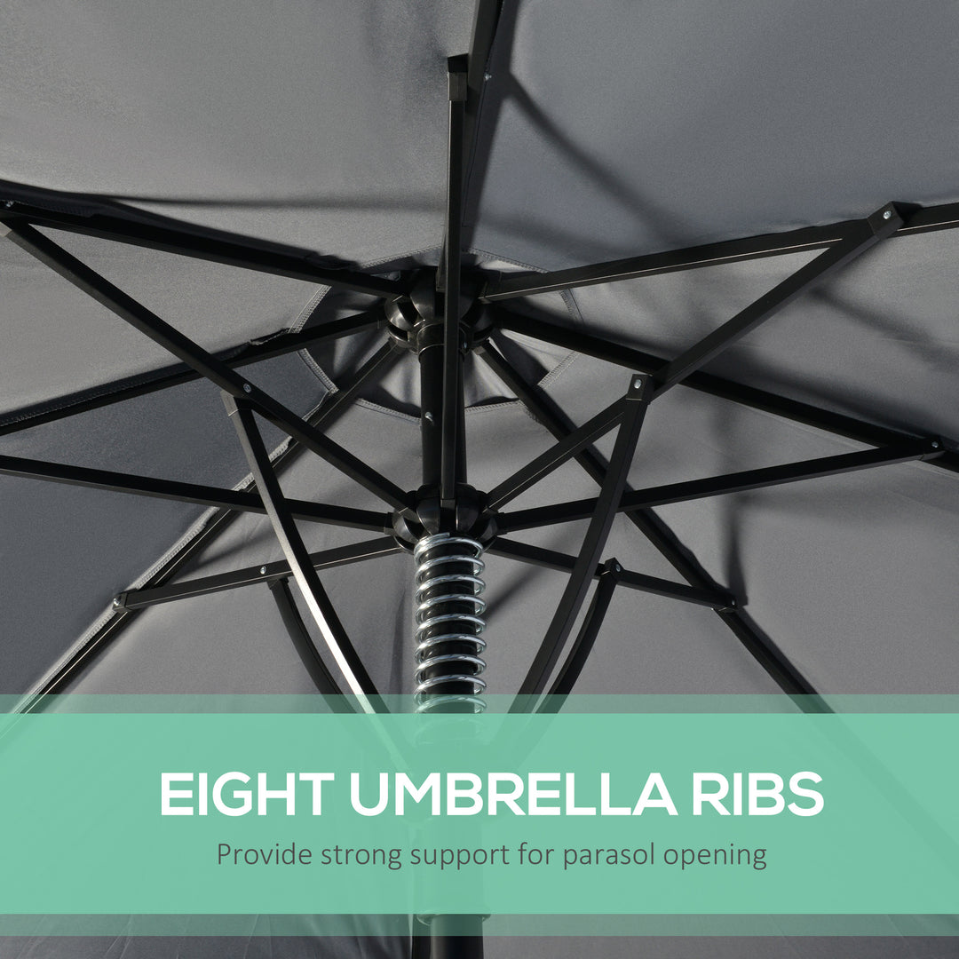 Waterproof Garden Parasol: Market Table Umbrella with Sun-Shading Canopy