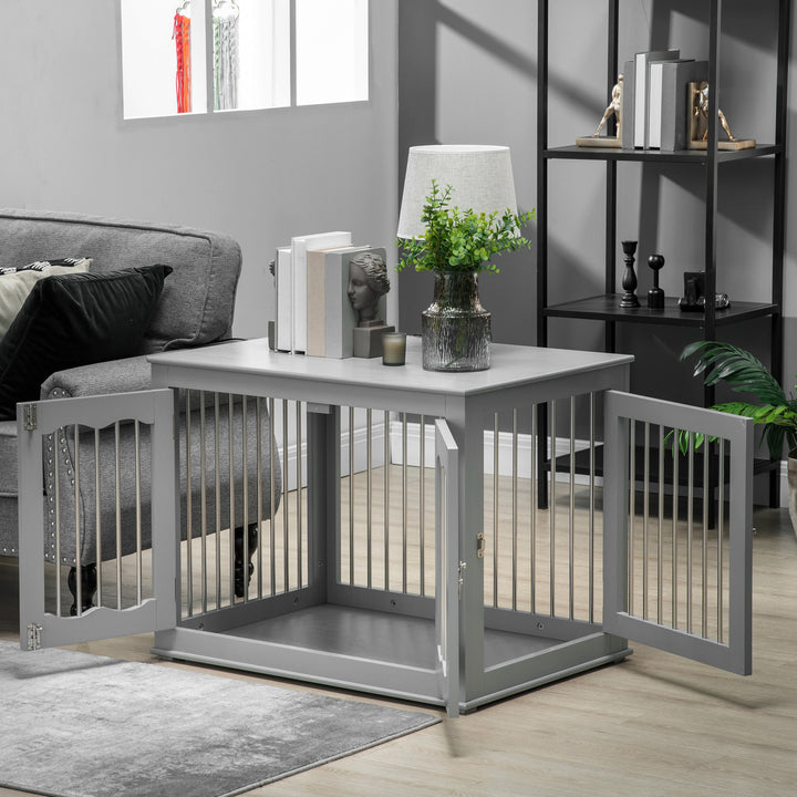 Dog Crate End Table with Three Doors