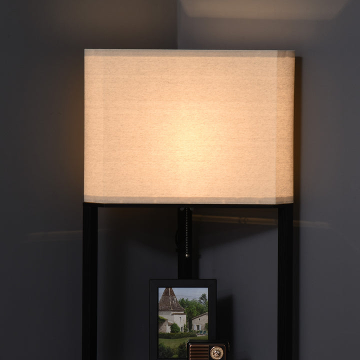 Floor Lamp with Shelves